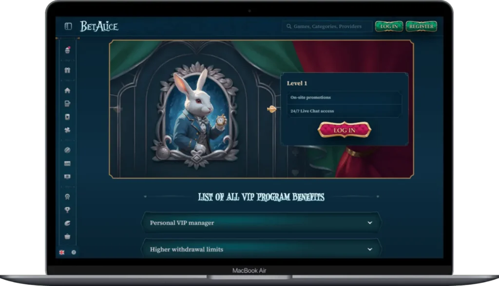 VIP Programm bei BetAlice Casino